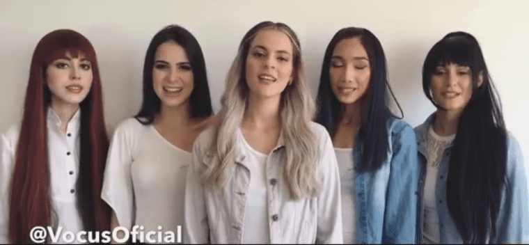 Talentosas y bellas cantantes venezolanas que conforman la agrupación femenina de voces a capela Vocus